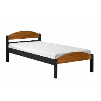 Maximus Long Single Graphite Bed Frame Graphite with Antique