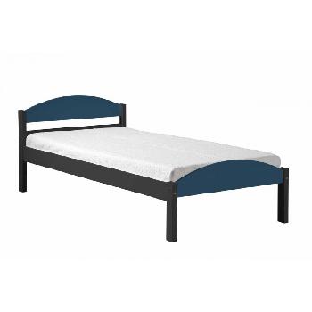 Maximus Long Single Graphite Bed Frame Graphite with Blue