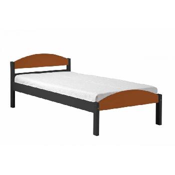 Maximus Long Single Graphite Bed Frame Graphite with Orange