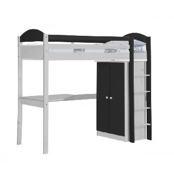 Maximus Long Whitewash High Sleeper Set 1 with Graphite