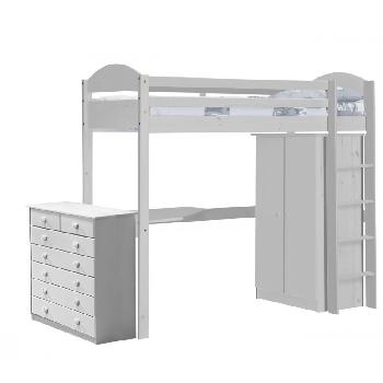 Maximus Long Whitewash High Sleeper Set 2 with White