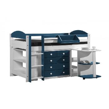 Maximus Whitewash Long Mid Sleeper Set 1 with Blue