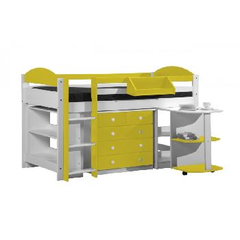 Maximus Whitewash Long Mid Sleeper Set 1 with Lime