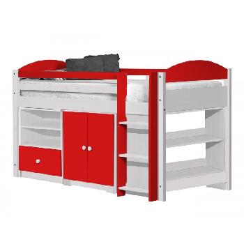 Maximus Whitewash Long Mid Sleeper Set 2 with Red