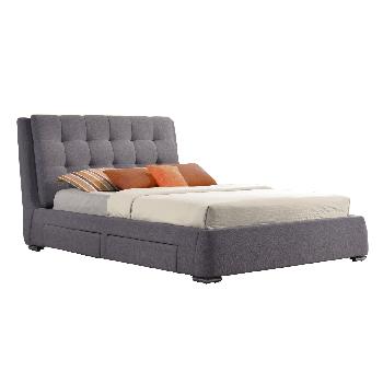 Mayfair Fabric Bed Frame - Grey - Double