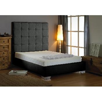 Mento Fabric Divan Bed Frame Charcoal Chenille Fabric Double 4ft 6