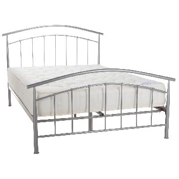 Mercury Silver Bed Frame Double