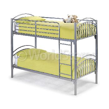 Metal Bunk Bed in Silver