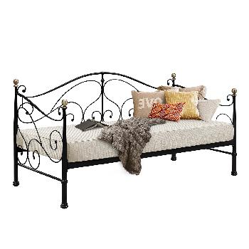 Milano Metal Day Bed - Black