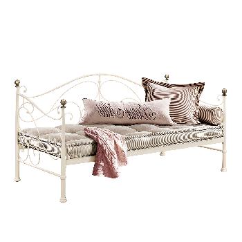 Milano Metal Day Bed - Cream