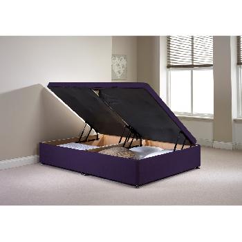Millbank Ottoman Divan Bed Frame Purple Chenille Fabric King Size 5ft