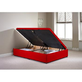 Millbank Ottoman Divan Bed Frame Red Chenille Fabric Small Single 2ft 6