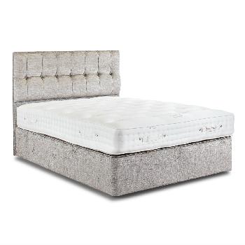 Millbrook Brilliance 1700 Pocket Divan Set - Single - Mushroom Suede - Firm - 2 Drawers