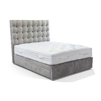 Millbrook Elation 2500 Pocket Divan Set - Single - Mushroom Suede - Medium - None