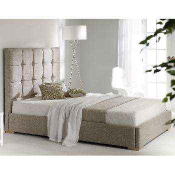 Milo Upholstered Bed Frame Nelson Pearl King