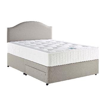 My OrthoHealth Deluxe Divan Set - My French Linen - 2 Drawers - Single