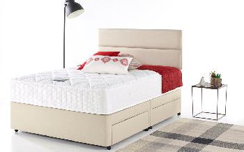 Myers My Super Memory 1000 Pocket Divan, Double, 2 Drawers, Funky Headboard, My Caramel Dream