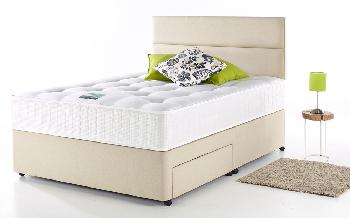 Myers My Woolly Natural Divan, Superking, No Storage, Curvy Headboard, My Mr Grey