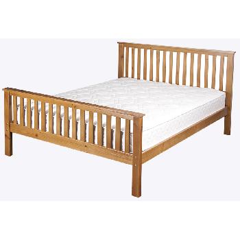 Napoli Solid Pine Bed Frame Double Low Foot