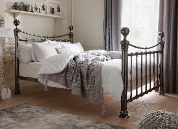 Nelson Black Nickel Metal Bed Frame - 5'0 King