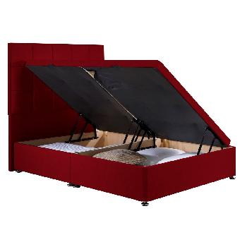 Olivo Ottoman Divan Bed Frame Raspberry Chenille Fabric Single 3ft