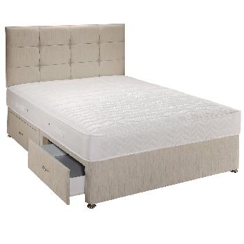 Orchid 800 Quilted Pocket Divan Set Double No Drawers Natural