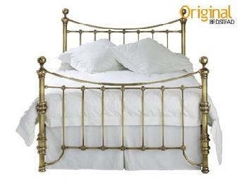 Original Bedstead Co Arran 4' 6 Double Genuine Brass Antique Finish Slatted Bedstead Metal Bed