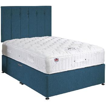 Ortho Support Bright Colours Teal Double Divan Bed Set 4ft 6 with 2 drawers