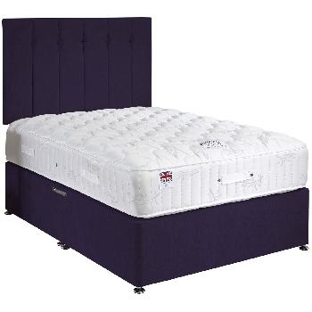 Ortho Support Dun Colours Purple Small Single Divan Bed Set 2ft 6 with 2 drawers