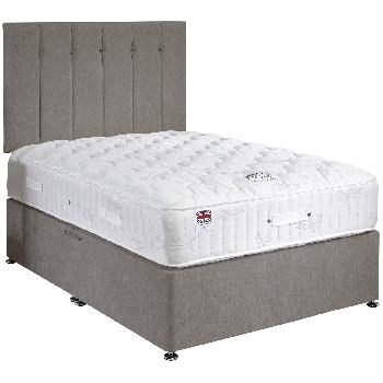 Ortho Support Light Colours Silver Kingsize Divan Bed Set 5ft no drawers