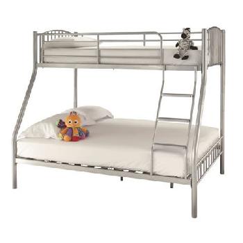 Oslo 3ft and 4ft 6 Three Sleeper Bunk Bed Silver