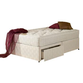 Oxford Bonnell Divan Set Double 2 Drawers at Foot