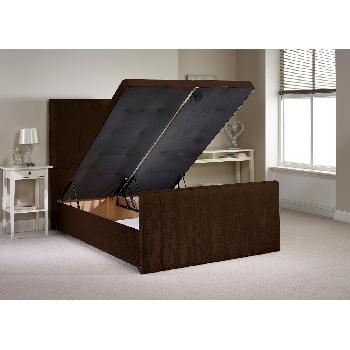 Peacehaven Divan Bed Frame Chocolate Velvet Fabric Small Single 2ft 6