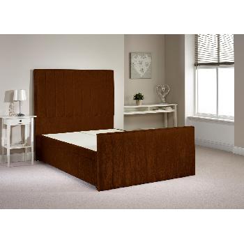 Peacehaven Divan Bed Frame Truffle Velvet Fabric Double 4ft 6