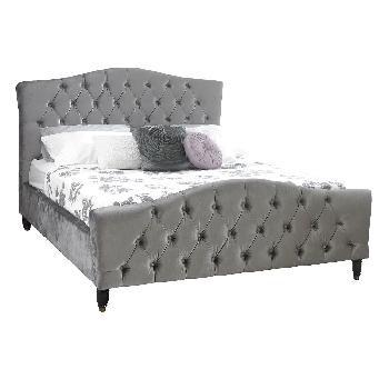 Phobos Silver Bed Frame - Superking