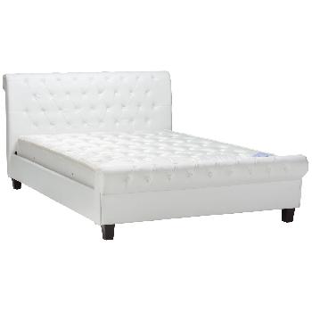 Phoenix Bed Frame in White Kingsize