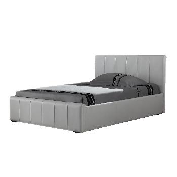 Pisa Faux Leather Bed Frame Brown King