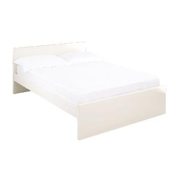 Puro High Gloss Bed Frame - Double - Cream