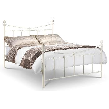 Rebecca Bed Frame in Stone White Double