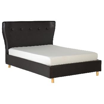Regal Leather Bed - Double - Brown
