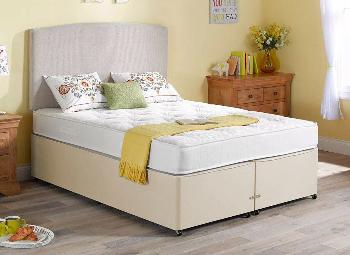 Regatta Pocket Spring Mattress and Classic Divan Bed - Beige - Firm - 4'6 Double