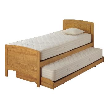 Relyon Deluxe Guest Bed with Mattresses Oak x 2 Foam Mattresses