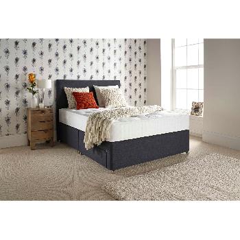 Relyon Lyon Orthorest Pocket 1000 Divan Set 3286 Blueberry Fabric Base No Drawer standard Single