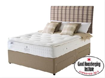 Rest Assured Knowlton Divan Set 6' Super King Tan Platform Top - No Drawers Divan