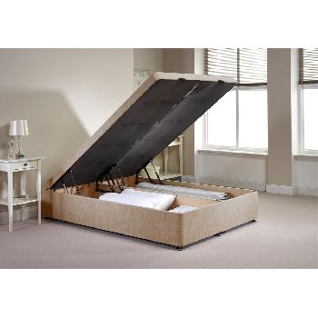 Richworth Ottoman Divan Bed and Mattress Set Mink Chenille Fabric Small Double 4ft