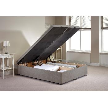 Richworth Ottoman Divan Bed and Mattress Set Silver Chenille Fabric Small Double 4ft
