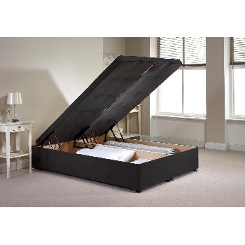 Richworth Ottoman Divan Bed Frame Charcoal Chenille Fabric Double 4ft 6