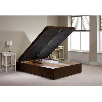 Richworth Ottoman Divan Bed Frame Chocolate Velvet Fabric Single 3ft