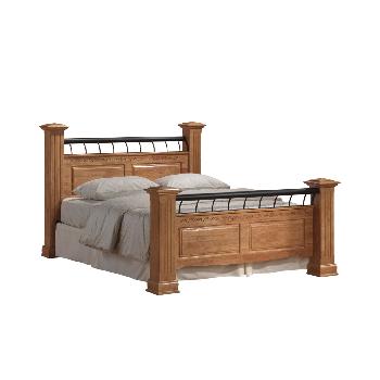 Rolo Light Oak Bed Frame Double