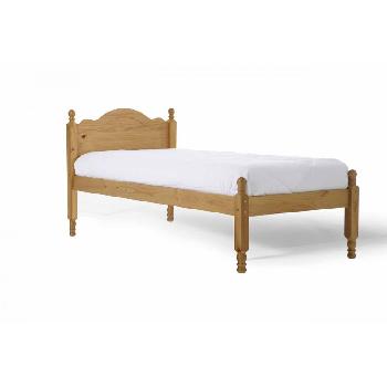 Roma Long Wooden Bed Frame Antique Single